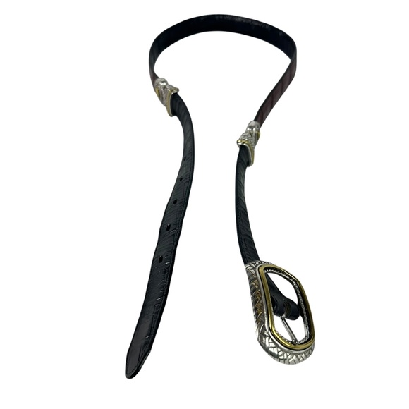 Genuine BRIGHTON Marcus Brown & Black Leather Reversible Belt Unisex Size ML/32